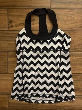Vintage lululemon athletica Black & White Chevron Halter Tank